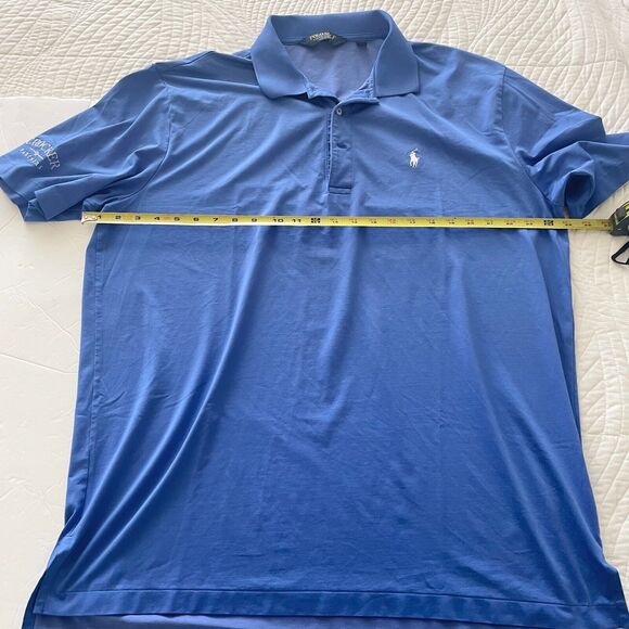 Polo Ralph Lauren Mens Shirt XL Blue Gold Active Performance Crocker Partners - Picture 8 of 11
